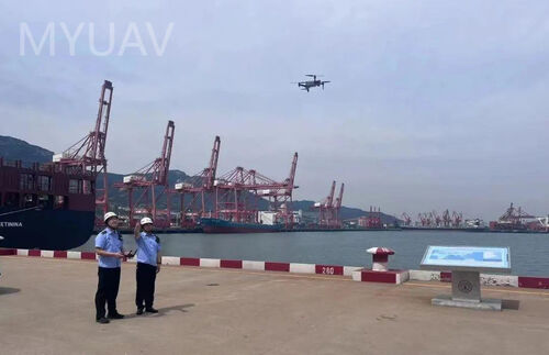 नवीनतम कंपनी समाचार के बारे में MYUAV हवाई निरीक्षण से लियानयुंगान बंदरगाह यातायात कानून प्रवर्तन की गुणवत्ता और दक्षता में सुधार होता है